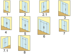 8 варіантів маятникових скляних дверей